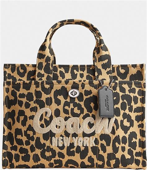 coach leopard print tote bag